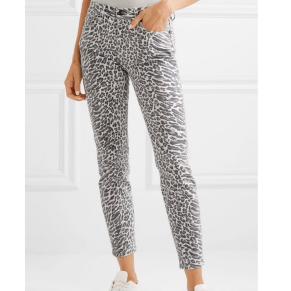 Current Elliott leopard print jeans